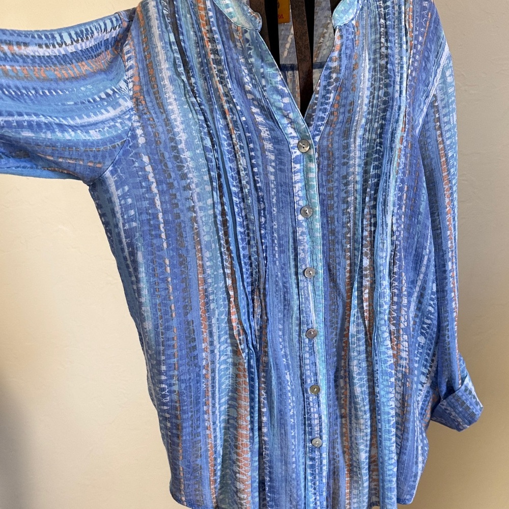 Ruby Rd. Multicolor Striped Button-Down Shirt - Picture 3 of 8